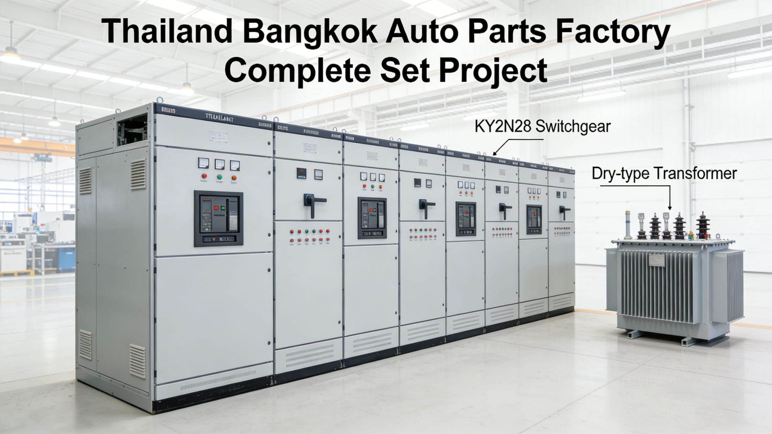 Thailand KYN28A-24 switchgear SCB14 dry-type transformer complete project