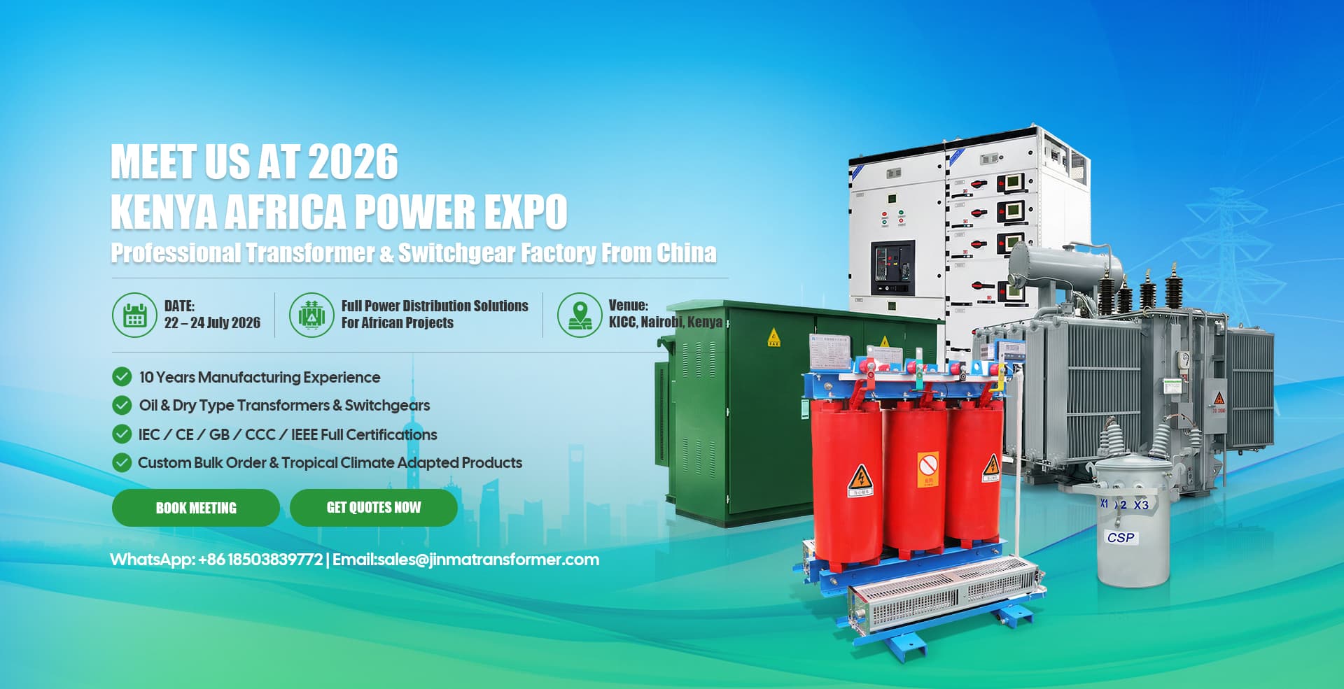 Jinma Electric Kenya Exhibition Banner