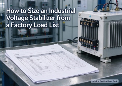 How to Size an Industrial Voltage Stabilizer from a Factory Load List 1